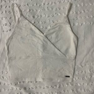 Hollister White Cropped Tank